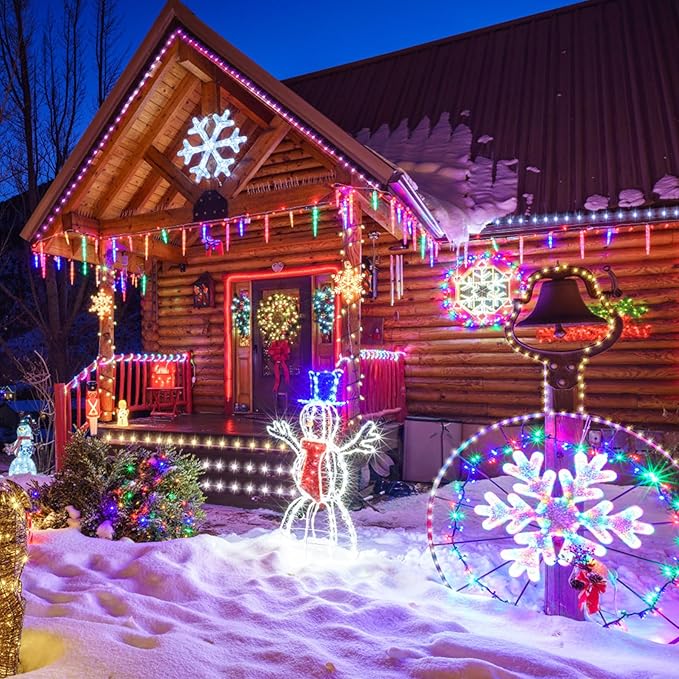 164Ft Rope Lights Outdoor, 500 LEDs 18 Colors Changing String Lights Plug in with Remote, IP68 Waterproof Twinkle Fairy Light Rope Lighting Indoor for Bedroom Patio Christmas Halloween Decor