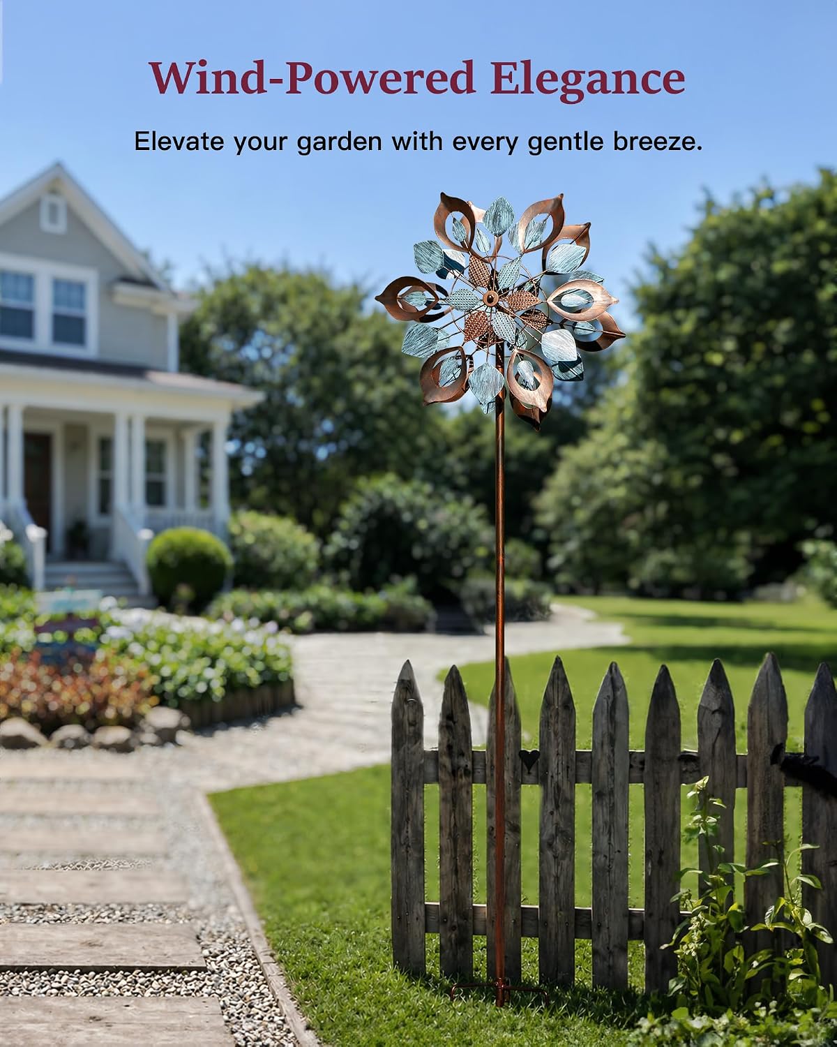 Wind Spinners Outdoor for Yard and Garden, 84 Inch Metal Large Outdoors Windmill Kinetic Wind Spinner, Outside Decor for Yard Art Lawn Backyard Landscape Patio(24" W x 84" H)