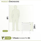 zippity roger rabbit garden fence, white vinyl diy, package contents