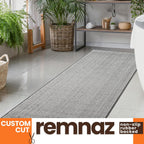 20 ft Extra Long Grey Hallway Runner Rug – Non-Slip, Washable, Dog-Friendly Carpet with Durable Rubber Backing – Modern Subtle Striped – Custom Size
