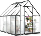 jocoevol 6x8ft galvanized steel greenhouse,walk-in green house for, main product view