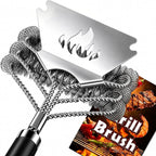 TNTOR Grill Brush Bristle Free with Scraper, 18" Handle BBQ Grill Brush for Outdoor Grill, Extra Strong Grill Cleaner Brush for Grill/Smoker/Gas/Charcoal, Father's Day Grill Gifts for Men/Dad