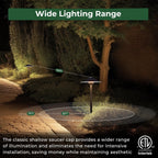 Low Voltage Pathway Lights (8.5'' Shade, 21.5'' Tall)，12V Outdoor LED Landscape Path Lights Wired, Aluminum Pathway Lighting with 3W 2700K Replaceable Bulb for Walkway Garden Yard, 6 Pack