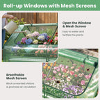 happygrill raised garden bed with cover, 2 large showing dimensions