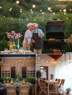 Brightown LED Outdoor String Lights - 150FT Patio Lights with 75 Shatterproof Clear Dimmable Edison Bulbs, Waterproof Connectable Hanging Light for Outside Backyard Porch Party Christmas Decoration