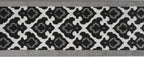 Custom Length Cut to Size Fleur de Lis Inspired Carpet Runner Rug for Hallways, Non Slip Rubber Backed, 31 inch Wide X Customized Length, Royal Grey, 31 inch X 10 feet