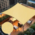 Artpuch Waterproof Sun Shade Sail, 08'x10' Sand Rectangular, UV Resistant Rain Canopy, Curved Edges Shade Cloth for Outdoor Patio, Deck, Yard