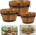 idzo set of 3 wooden flower boxes outdoor, main product view