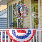 American Eagle Wind Spinner - 3D Stainless Steel Wind Spinners | Flag Pattern Ornaments Outdoor Kinetic Spinning Hanging 250 Anniversary Patriotic Decor for Patio Lawn Garden Yard Balcony