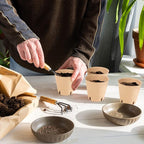 50PCS Peat Pots, 3.15Inch Seed Starting Pots with Drainage Holes Round Nursery Pot, Garden Germination Nursery Pot Bonus 20 Plant Labels