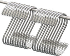 Myfolrena 20 Pack S Hooks for Hanging, 3.4 Inch Metal S Shaped Hook Heavy Duty Hanging Hooks for Pots, Pans, Plants, Bags, Cups, Clothes (Silver)