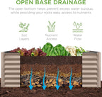 Best Choice Products 4x2x2ft Outdoor Metal Raised Garden Bed, Deep Root Planter Box for Vegetables, Flowers, Herbs, and Succulents w/ 119 Gallon Capacity - Taupe
