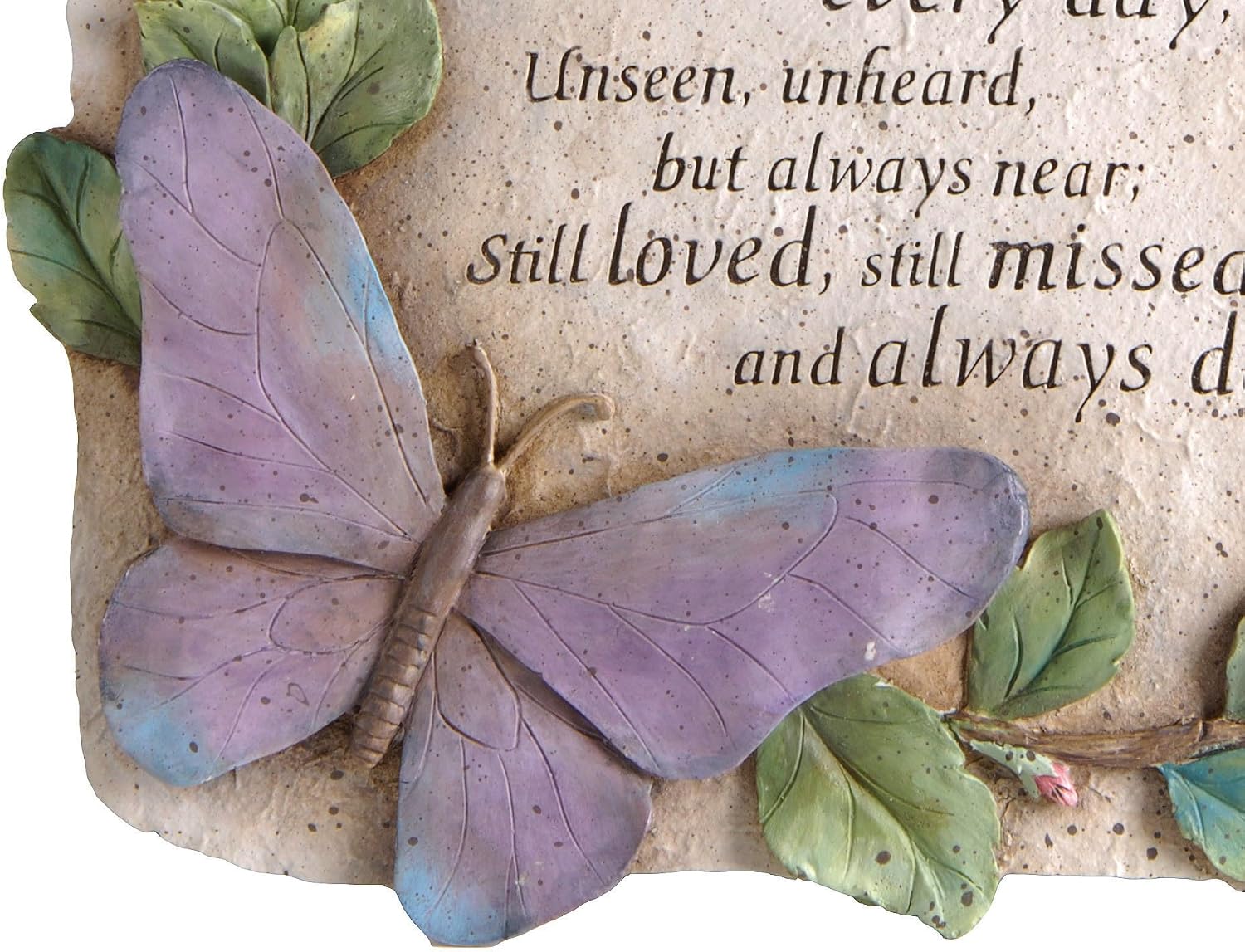 Evergreen Those We Love Don't Go Away Garden Memorial Stone | Outdoor Safe | 10-Inch | Remembrance Gift | Décor for Homes, Lawn and Garden