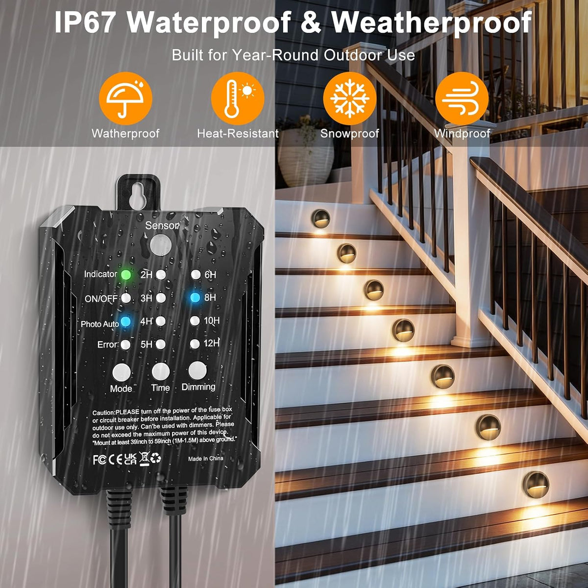 low voltage led deck lights kit with plug-in, view 9