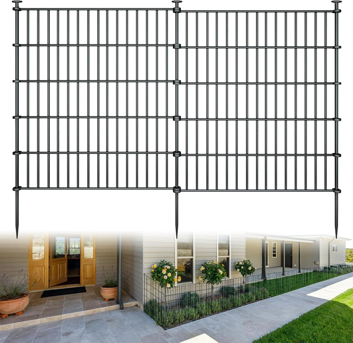 10‑panel no‑dig garden fence, 32" h x 23.6'l, main product view