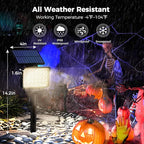 Solar Spot Lights Outdoor Waterproof for Flag, Tree, House, Garden, Yard, Landscape Spotlights for Accent Uplighting Decorations-4 Pack, Natural Light