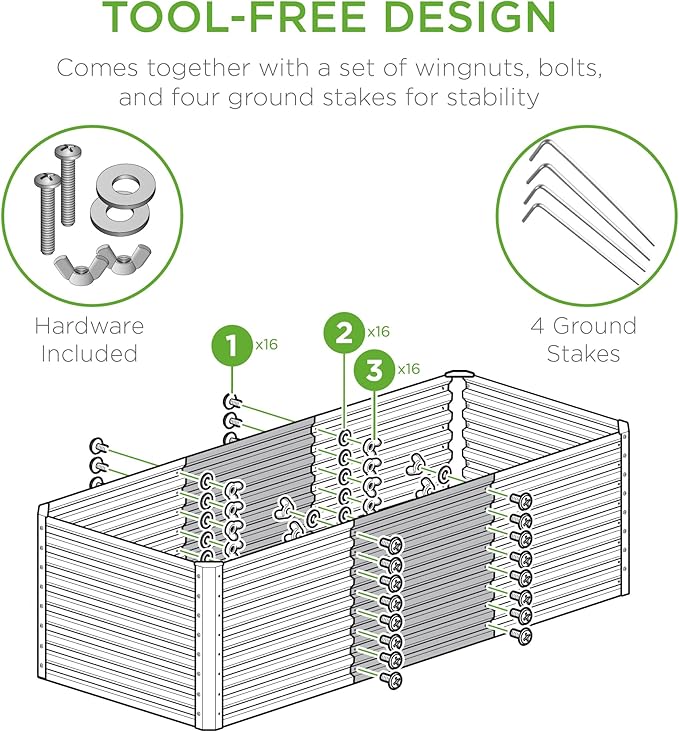 Best Choice Products 4x2x2ft Outdoor Metal Raised Garden Bed, Deep Root Box Planter for Vegetables, Flowers, Herbs, 119 Gallon Capacity, 100% Non Toxic Materials - Burgundy
