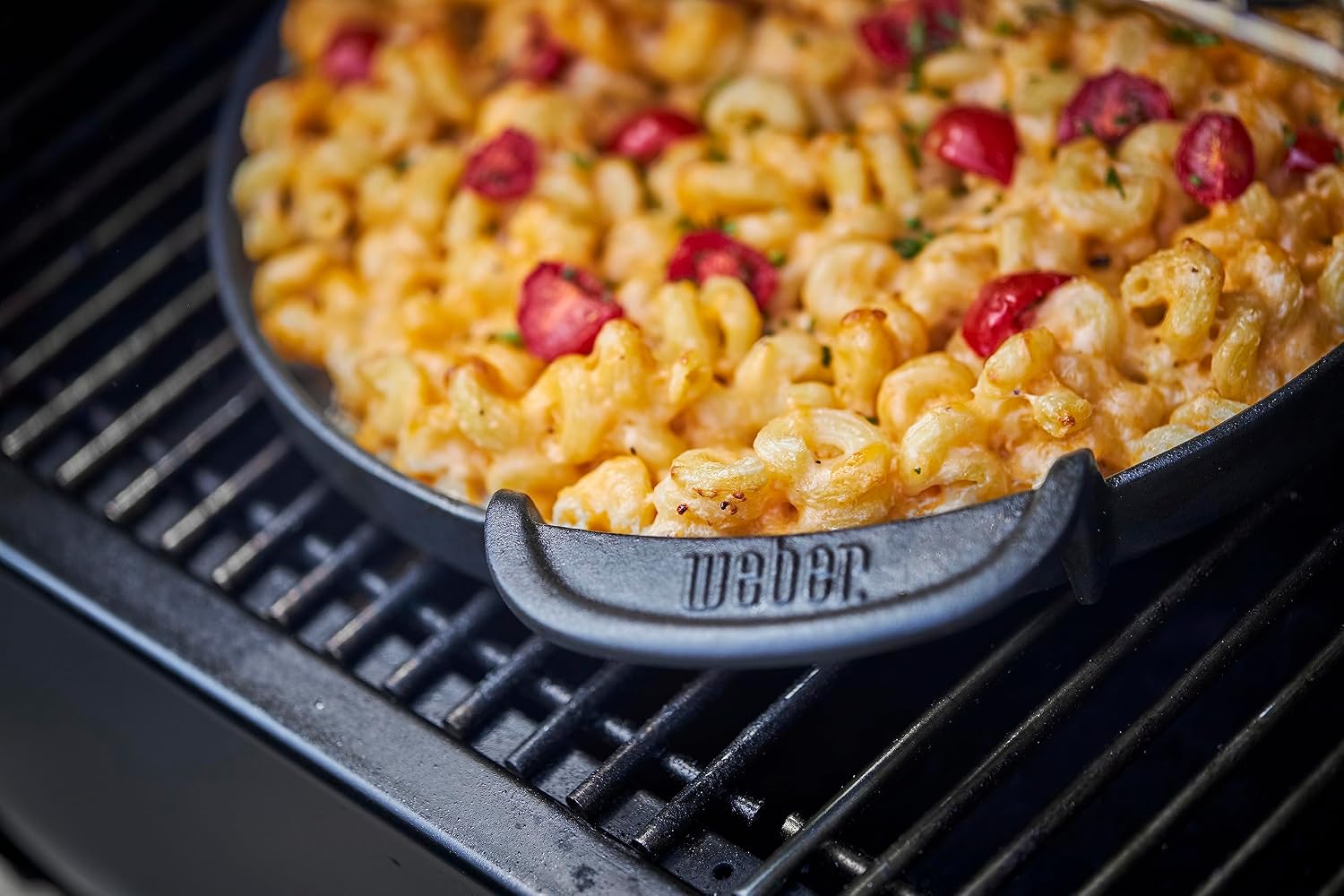 Weber® Gourmet BBQ Griddle, Porcelain-Enameled Cast Iron | Non‑Stick Round Griddle with Handles for Charcoal, Gas & Pellet Grills, Perfect for Breakfast & High‑Heat Grilling, Flat-Top