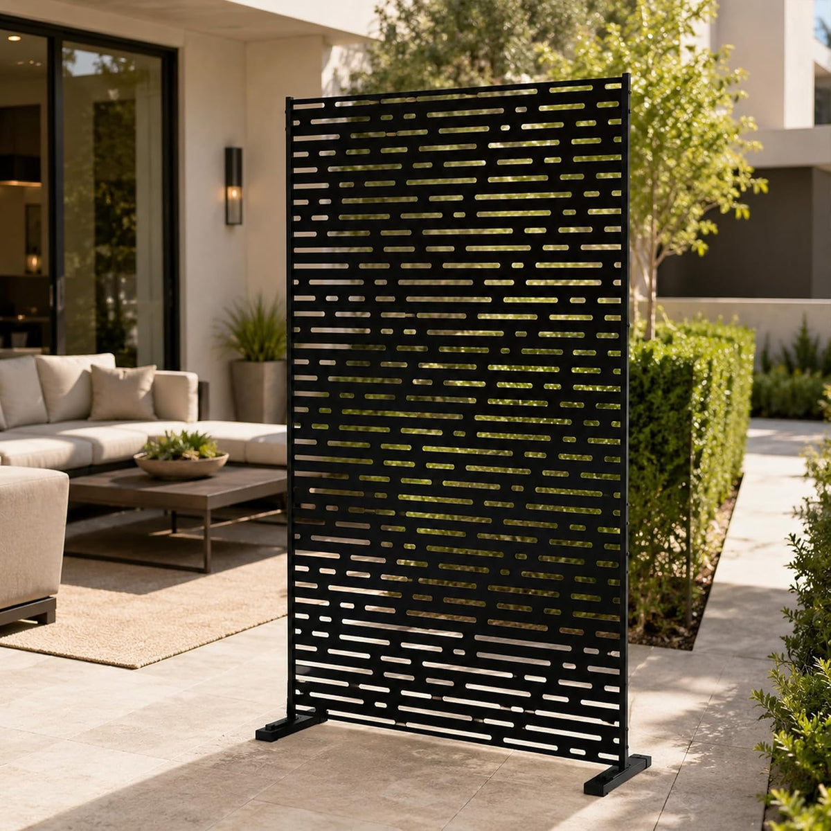 kozyard metal privacy screen 74" h x 47.2", main product view
