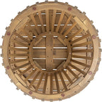 Merax Patio Outdoor Acacia Wood Round Coffee Table for Backyard, Lawn, Balcony, Teak Finish