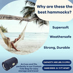 Handwoven Hammock by Yellow Leaf Hammocks - Double Size, Fits 1-2 PPL, 400lb max - Weathersafe, Super Strong, Easy to Hang, Ultra Soft, Artisan Made - Color: Natural Khaki