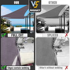 LOVE STORY Custom Size 8'x8'x11.3' Dark Grey Sun Shade Sail Right Triangle Sunhsade Fabric Awning Canopy for Patio Backyard Carport Pergola (Customized)