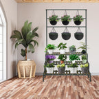 large plant stand, indoor outdoor, hanging with bar on a desk or shelf
