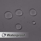 NICETOWN Outdoor Curtain Waterproof Extra Long 108" for Patio, Windproof Energy Saving Top and Bottom Stainless Steel Grommets Blackout Outdoor Drape for Porch, 1 Piece, 52 inches Wide, Grey