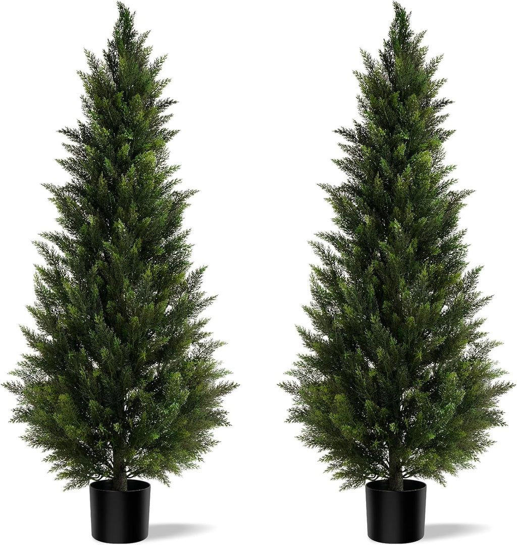 vitalismo 5ft uv-resistant artificial cedar trees for front, main product view