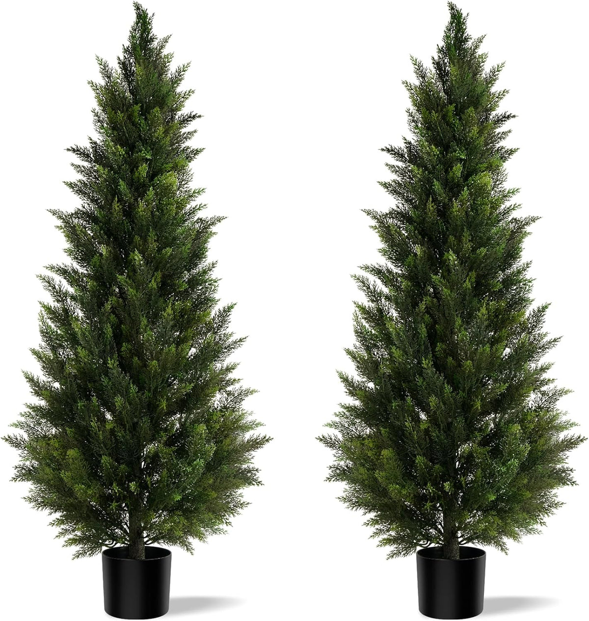 vitalismo 5ft uv-resistant artificial cedar trees for front, main product view