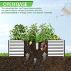 FRIZIONE 3pcs Tall 4x2x1.5ft Galvanized Raised Garden Bed Outdoor,Steel Garden Bed for Vegetables,Above Ground Garden Box for Flower,Metal Raised Beds for Gardening