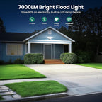 70W 7000LM LED Flood Lights Outdoor, Switch Controlled Security Lights with 4 Heads, Adjustable Heads, 6500K Daylight IP65 Waterproof Outside Wall Light for Backyard, Yard, Garage, Patio