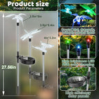 Anordsem Solar Garden Lights Outdoor: 6 Waterproof PVC Insect Stake Light Heads - Changeable Color LED Lighting for Gardener Yard Decoration - Christmas Gifts for Homeowners Over 30