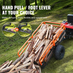 vevor atv utv trailer tow behind dump cart showing dimensions