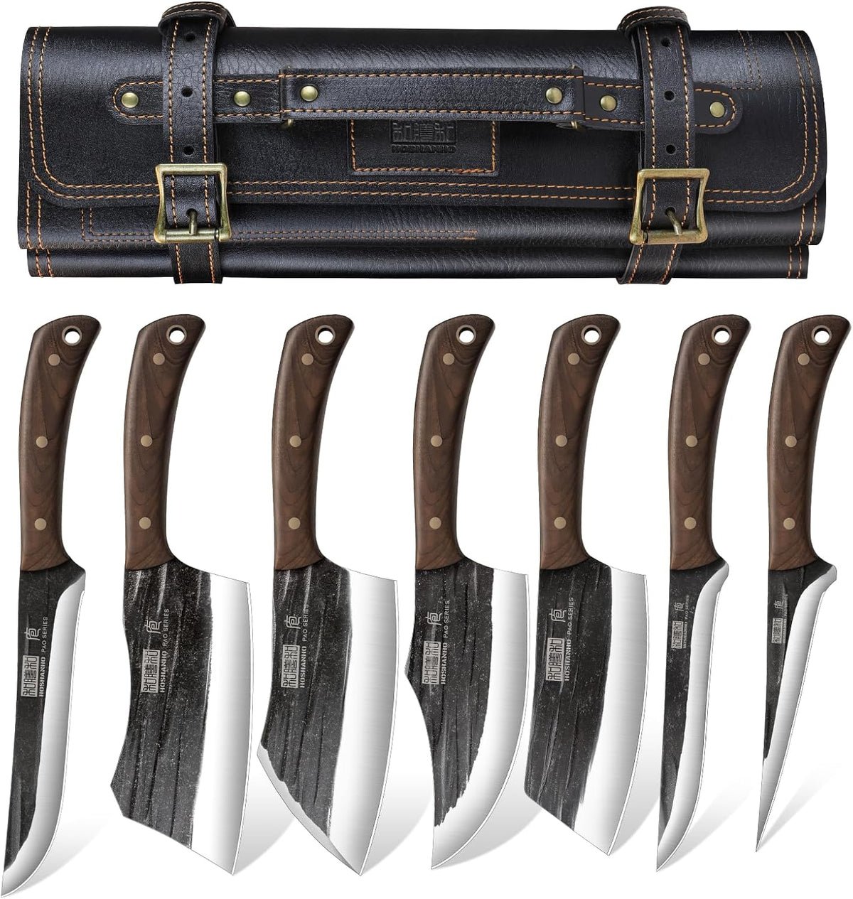 hoshanho butcher knife set, sharp kitchen knife set, main product view