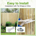 bamboo slat fence 6ft h x 13ft l, side view