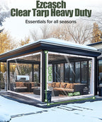 22oz clear tarp heavy duty 8'x8' clear vinyl, close-up detail