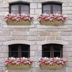 2 Pack 30 Inch Window Boxes Planters Railing Planter Box with Adjustable Brackets for Porch Fence Patio Balcony Hanging Flower Baskets with Coco Liners for Outdoor Garden Decor - Dark Grey
