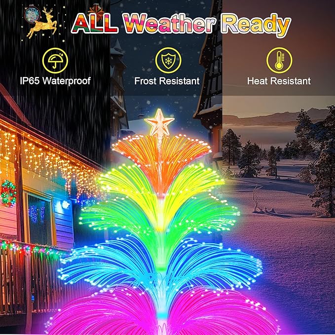 Solar Garden Lights Waterproof 3 Pack 7 Color Changing Outdoor Decorative Rainbow Jellyfish Lights for Outside Yard Pathway Garden Decor Patio Lawn Gifts for Mother's Women