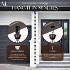 monarch rain chains for gutters aluminum – 8.5, package contents