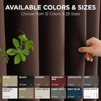 Joydeco Blackout Patio Sliding Door Curtains 90 Inches Long, Grommet Privacy Room Divider Curtains, Extra Wide Thermal Blackout Drapes for Bedroom Living Room (Chocolate, 70Wx90L, 1 Panel)