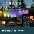 Linkind Smart Solar Spot Lights Outdoor SL5C, Solar Lights Outdoor Spotlight Cool/Warm White/Color Changing, APP/Voice Control IP67 Landscape Lighting for Yard, Garden, Pathway(14 Pack)