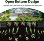 12×2×1FT(2PCS) Galvanized Raised Garden Bed Kit, Metal Planter Boxes,Large Outdoor Planters Garden for Planting Vegetables,Flowers,Herbs -Black