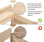 yaheetech raised garden bed with wheels 42x23x33in wooden, view 9
