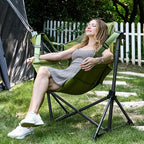 TIMBER RIDGE Hammock Camping Chair, Oversized Swinging Hammock Chair with Adjustable Back and Seat for Outdoor Lawn, Sports, Supports 400lbs, Green