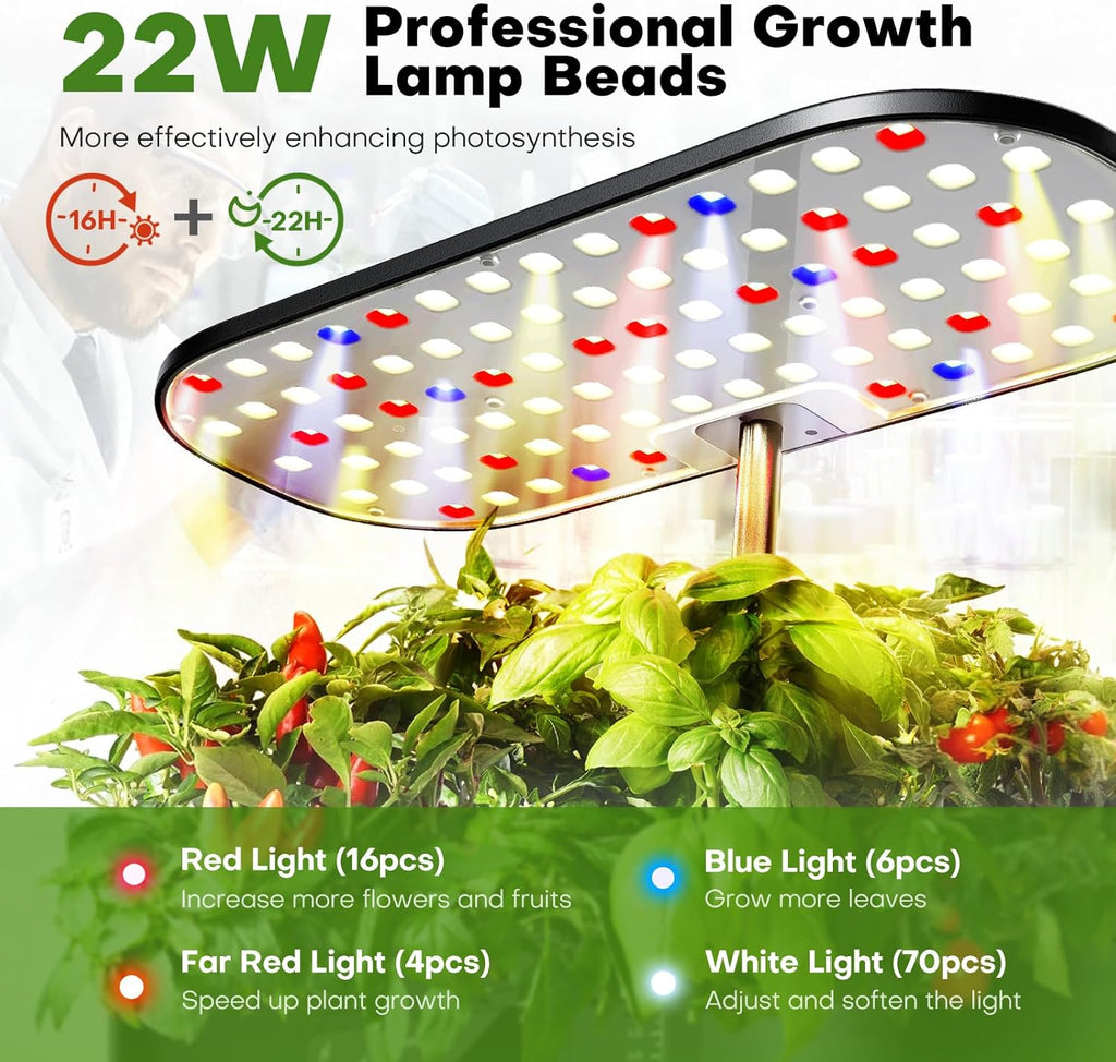 ahopegarden hydroponics growing system kit: 12 pods with shown in use