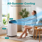 serenelife small air conditioner portable 10,000 btu with shown in use