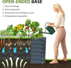 4x2x2ft (2 Pack) Raised Garden Bed - Galvanized Deep Root Planter Boxes Outdoor with Wing Nuts and Safety Edges for Gardening Vegetables, Flowers, Herbs, Succulents - Gray