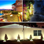 10W Dusk to Dawn Led Light 120V 3000K 1000lm Warm White Landscape Outdoor Spotlights with Photocell Sensor IP65 Waterproof Spot Lights for Yard Flag Garden Tree
