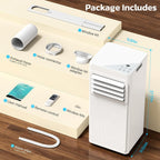 10,000btu energy saving portable air conditioners for rooms, front angle view